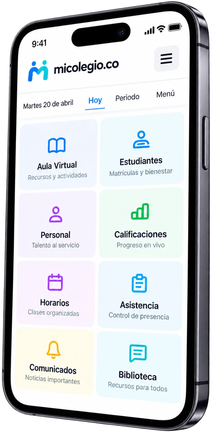 App de MiColegio en celular